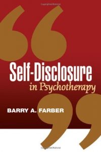 Download Self-Disclosure in Psychotherapy pdf, epub, ebook