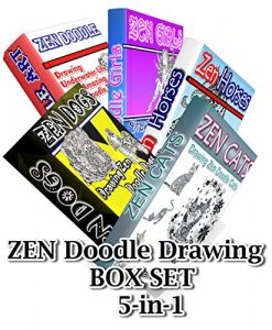 Download Zen Doodle Drawing BOX SET 5-in-1: Zen Cats, Zen Dogs, Zen Horses, Zen Underwater Life,Zen Girls pdf, epub, ebook