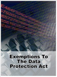 Download Exemptions To The Data Protection Act pdf, epub, ebook