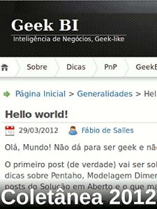 Download Geek BI – Coletânea 2012 (Coletânea Geek BI) (Portuguese Edition) pdf, epub, ebook