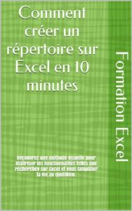 Download Comment créer un répertoire sur Excel (French Edition) pdf, epub, ebook