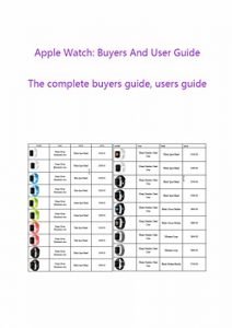 Download Apple Watch: Buyers And User Guide: The complete buyers guide, users guide pdf, epub, ebook