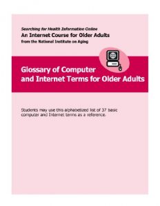 Download Glossary of Computer and Internet Terms for Older Adults pdf, epub, ebook