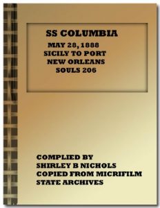 Download SS COLUMBIA from Sicily May 28, 1888 souls 206 pdf, epub, ebook