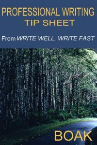 Download Professional Writing Tip Sheet: Selections from Write Well, Write Fast pdf, epub, ebook