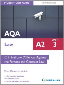 Download AQA Law A2 Student Unit Guide: Unit 3 New Edition: Criminal Law (Offences Against the Person) and Contract Law ePub pdf, epub, ebook