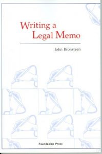Download Writing a Legal Memo (University Casebook Series) pdf, epub, ebook
