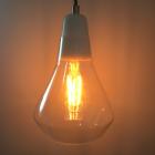 Hanging pendant light with retro style filament lamp.
 