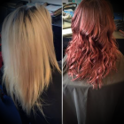 Before and after blonde to red