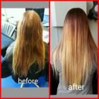 copper to blonde ombre