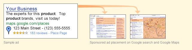 Google Boost Ad Example google boost ads Google Drops Google Tags in Local Listing