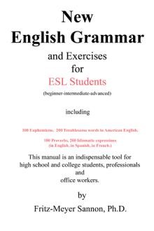 New English Grammar for ESL Students