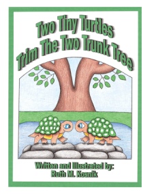 Two Tiny Turtles Trim The Two Trunk Tree