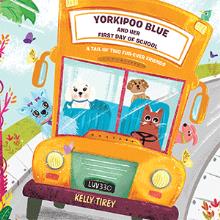 Yorkipoo Blue and her First Day of School