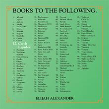 BOOKS TO THE FOLLOWING.