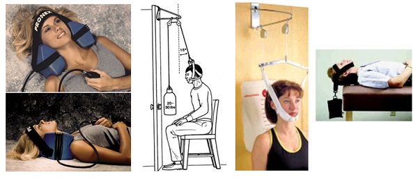 different examples of cervical traction devices