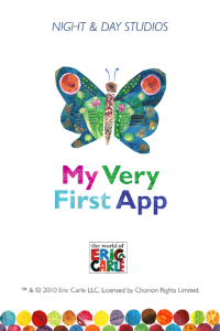 my very first app menu
