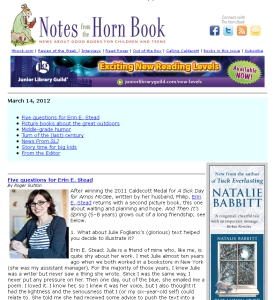 March Notes from the Horn Book