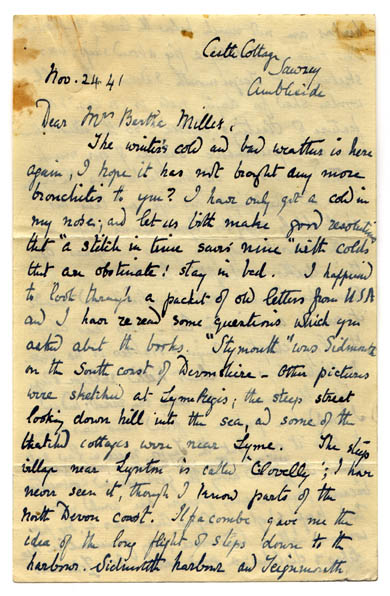 Beatrix Potter in Letters