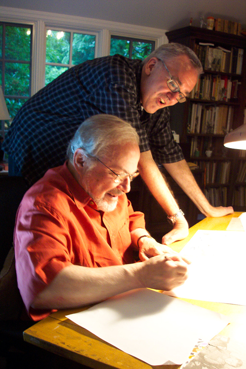 Maurice Sendak and Roger Sutton in 2003