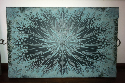 Print block for one of Lee's Folly Cove designs