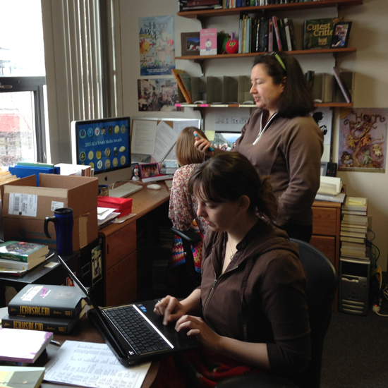 awards13_hboffice1_550x550 Horn Book office, January 28, 2013