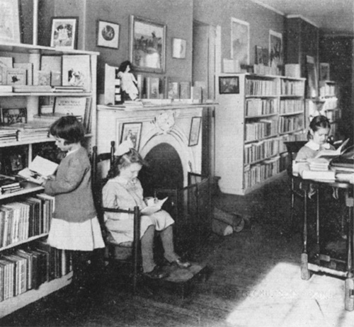 Children browsing in the Bookshop for Boys and Girls
