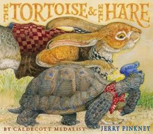 pinkney_tortoisehare_300x263 The Tortoise and the Hare by Jerry Pinkney