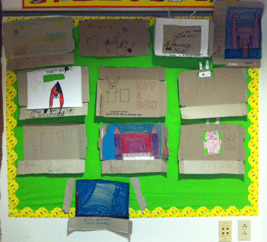 Nicole's students are inspired by Not a Box by Antoinette Portis
