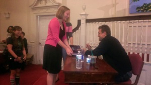 Cindy in the signing line