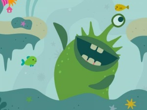 ocean swimmer sea monster