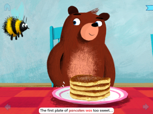 little bear with pancakes