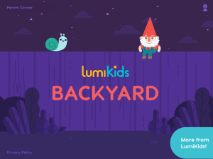 lumikids backyard title screen