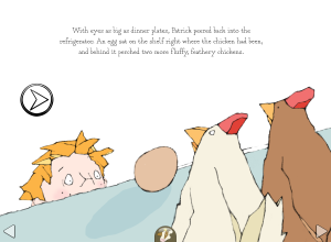 cow in patrick's kitchen chickens