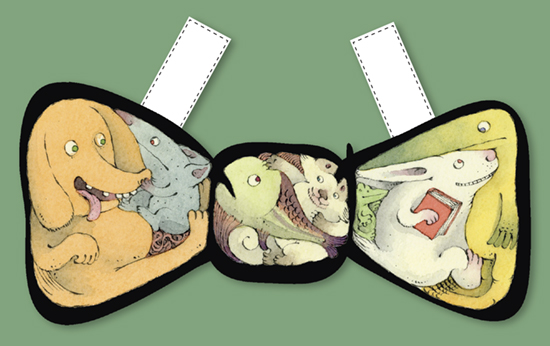 Roger's paper doll bow ties