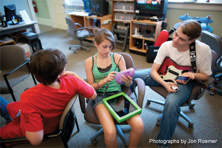 Game Station: Spare funds and some hand-me-down desktops have turned a forgotten room at the Flemington Library into tech central