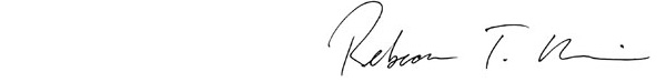 Rebecca T, Miller's Signature