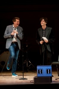 Carnegie Hall - John Green and Neil Gaiman 2 - credit Andrea Fischman