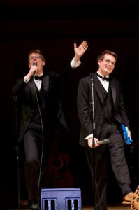 Carnegie Hall - John and Hank Green tux - credit Andrea Fischman