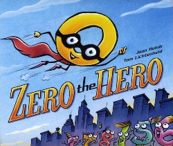 Letter Zero dressed as a superhero