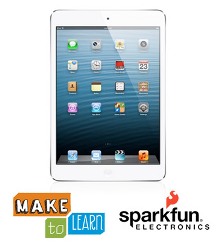 Ipad with Make me Learn logo