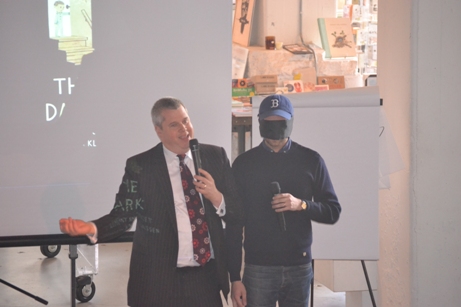 Pictures of the Week: Lemony Snicket and Jon Klassen at Book Launch Party for 'The Dark'