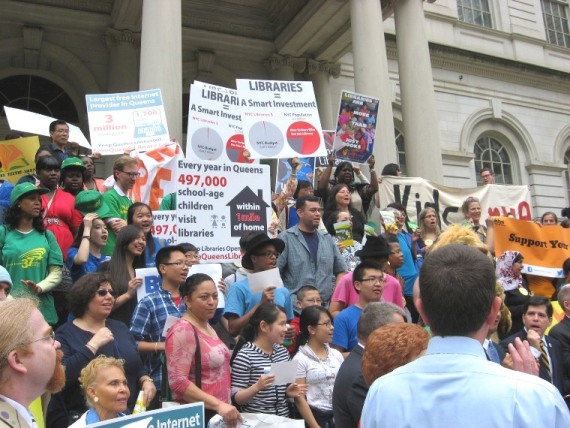 NYC Kids Rally for Libraries; City Council Members Urge Full Funding