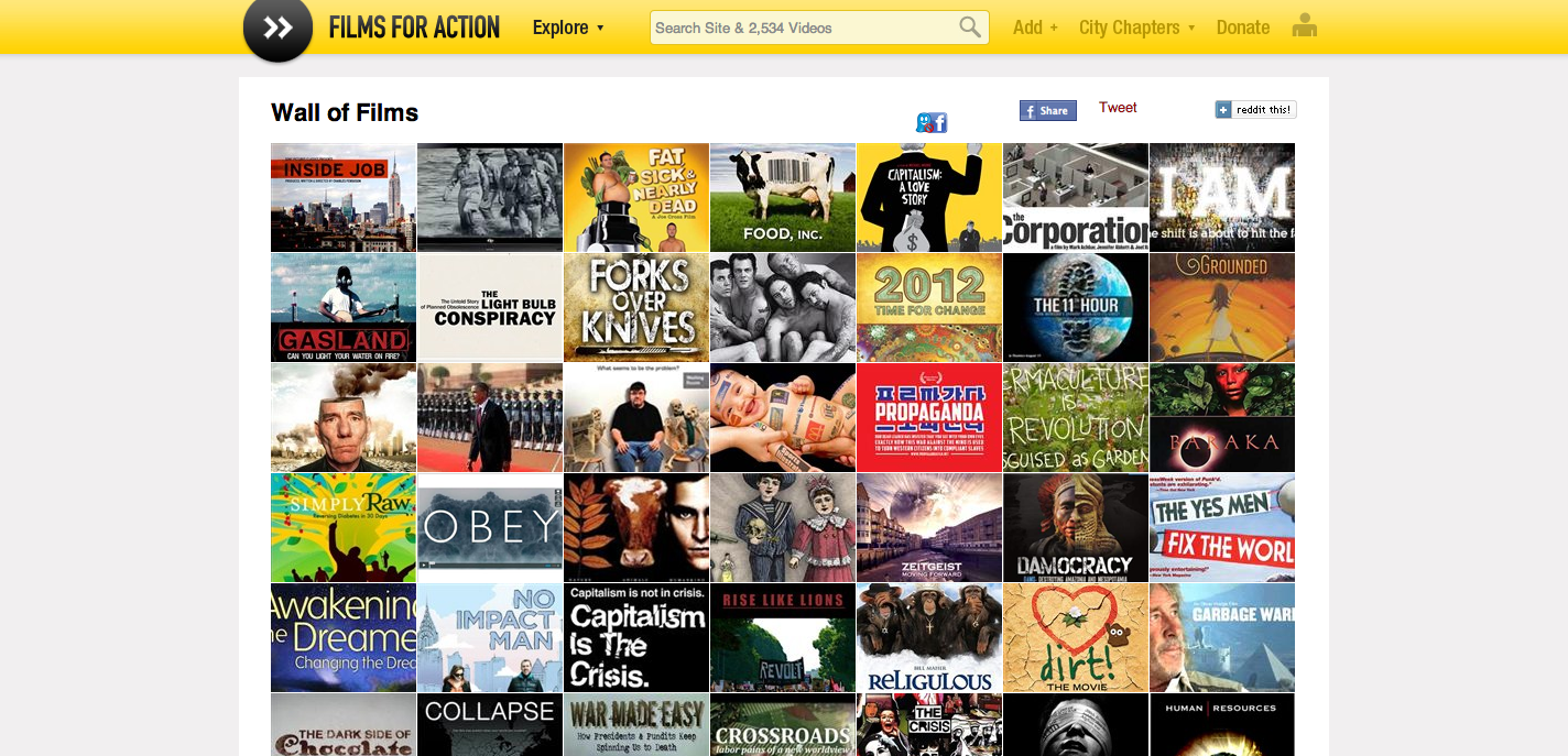 Hitting a Wall of Films (documentaries for inspiring thought and action)
