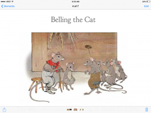 "Belling the Cat" from "The Aesop for Children" (Winter)