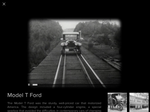 Interior screen from a video of the Model T Ford, 'Journeys of Invention' (Touch Press/ xx ) i