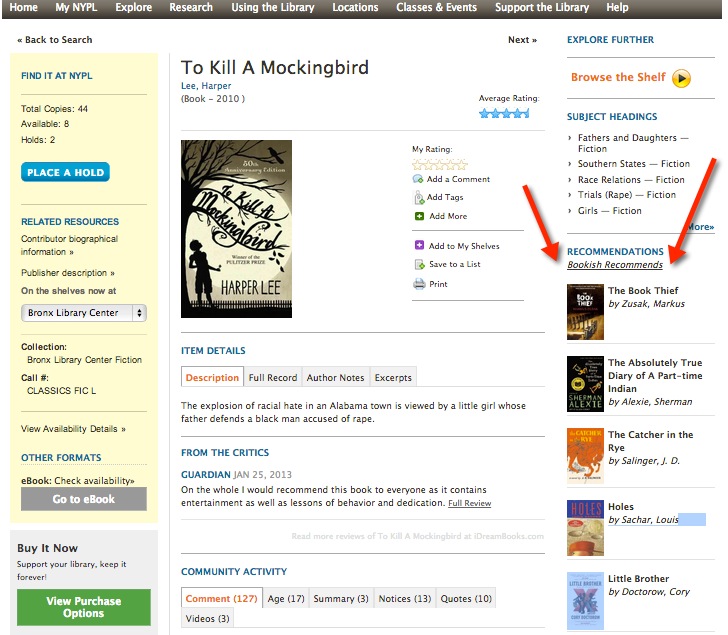 New York Public Library Will Recommend Books Based on Patrons' Searches