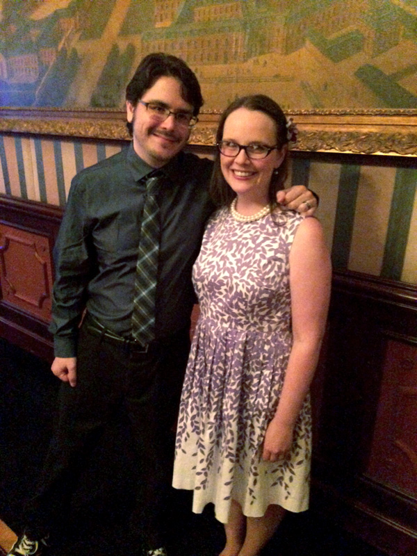 Husband and wife duo Dave Ronan and Raina Telgemeier. Photo by Robin Brenner.