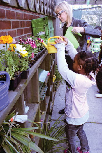  A young girl participates in BPL’s The Child’s Place, a program for kids and teens with special needs. Photo courtesy of Brooklyn Public Library.