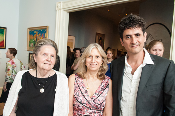 Left to right: Barbara Bemelmans, daughter of Ludwig Bemelmans; New-York Historical Society president and CEO Louise Mirren; John Bemelmans Marciano, Barbara's son. Credit: The New-York Historical Society